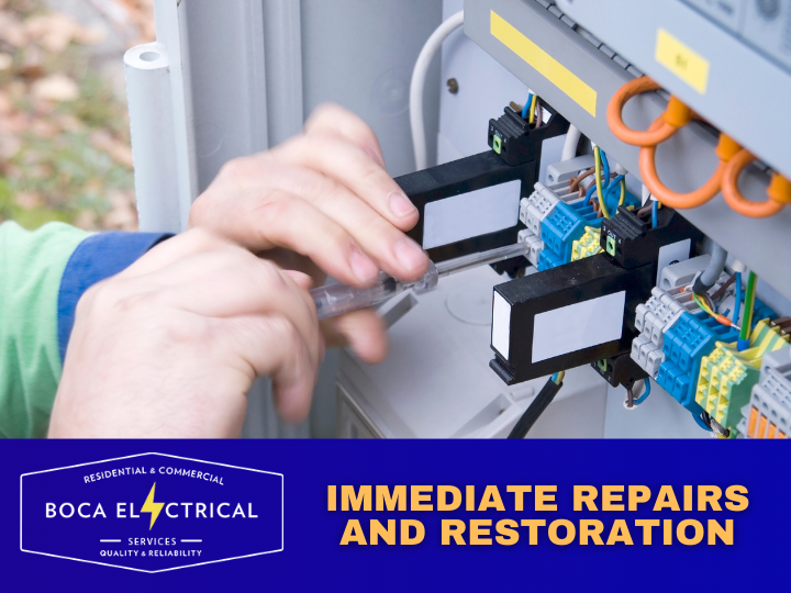 a person repairing a control panel at home