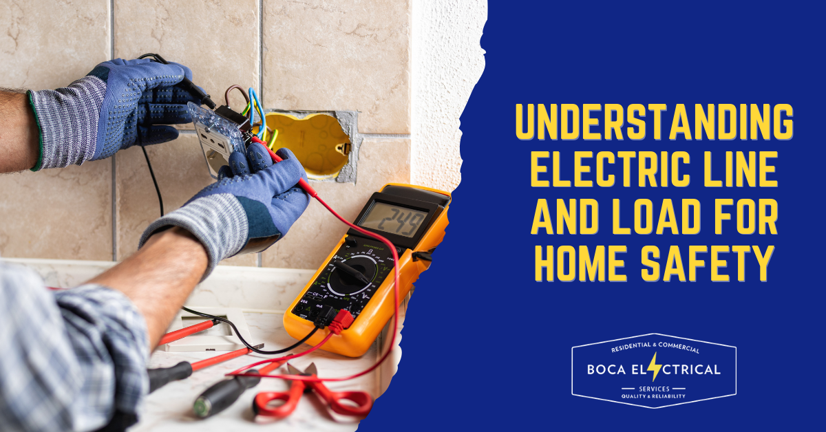 image of an electrician checking the electrical wirings and load